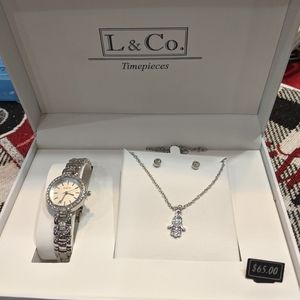 L and Co Timepieces Quartz Watch Set NIB